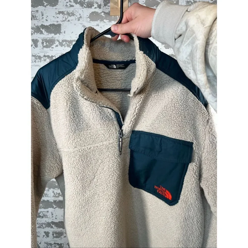 The North Face | men teddy bear sherpa pullover 1/4 zip